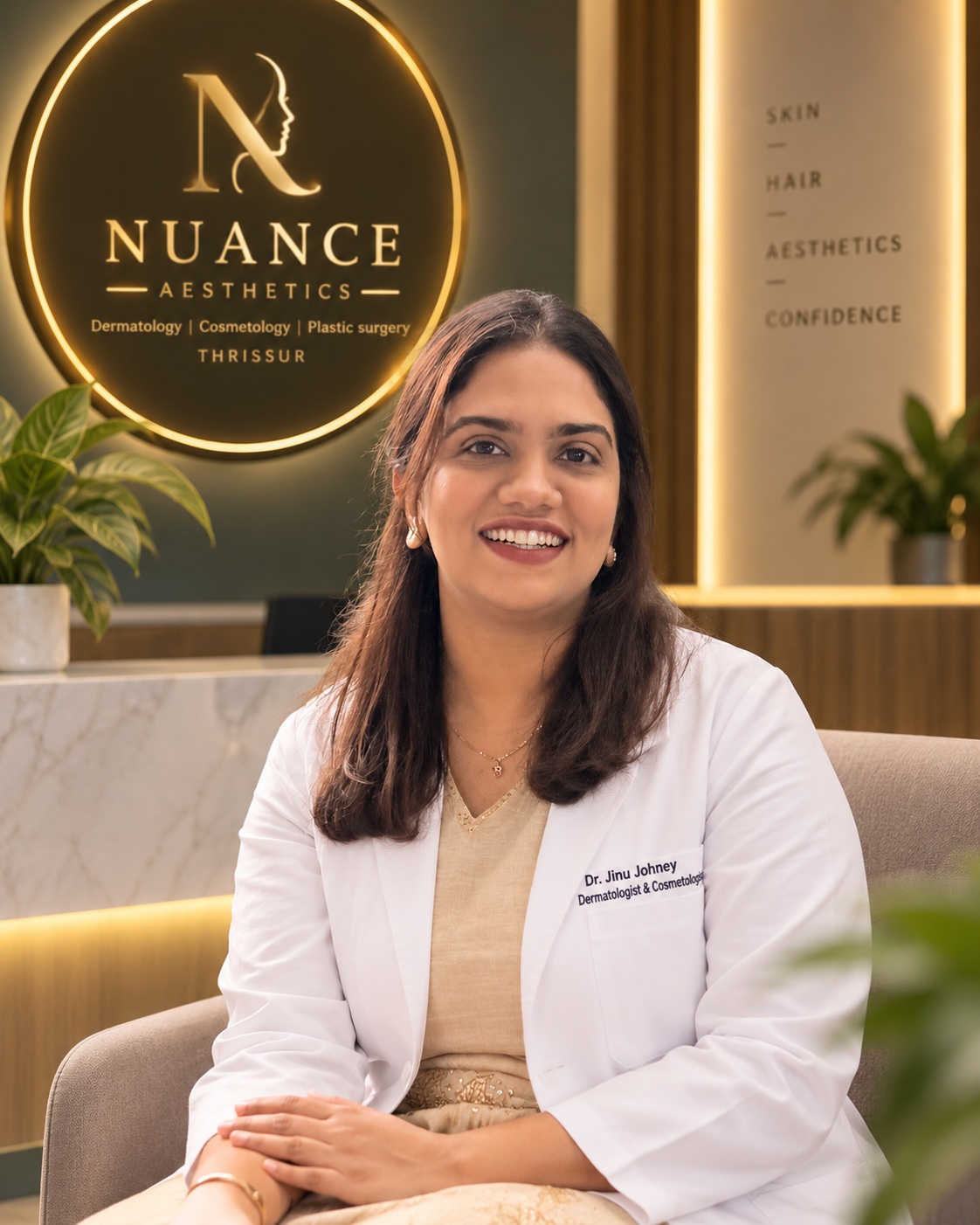 Dr Jinu Johney - Dermatologist and Cosmetologist at Nuance Aesthetics Thrissur